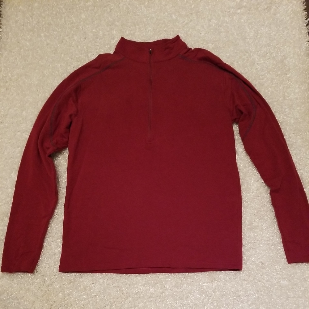 tasc Performance 1/4 Zip Pullover Sweatshirt Red Size M